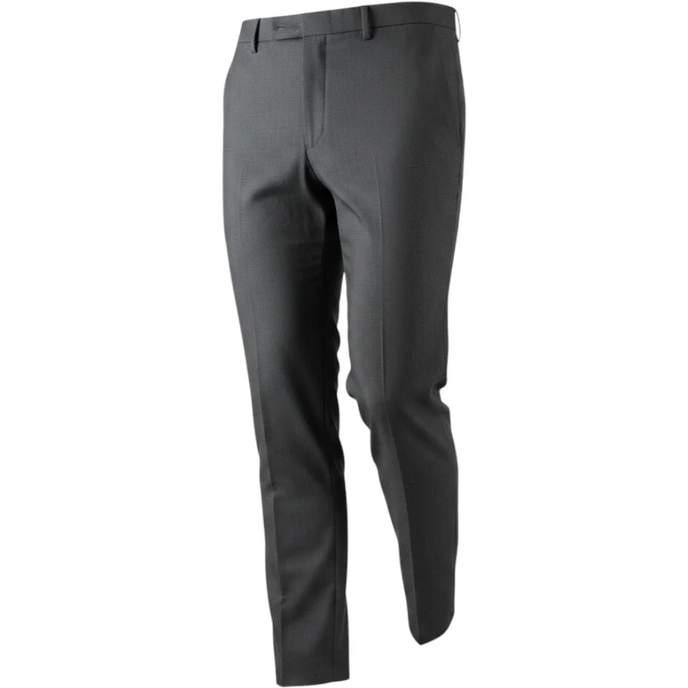 Haggar Men 40x32 Premium Flex Straight Fit Dress Pants Dark Grey Stretch HD70000